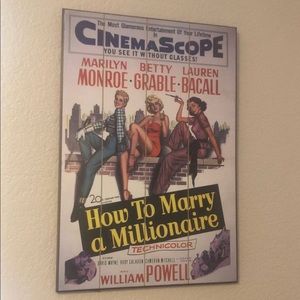 Marilyn Monroe wooden movie poster